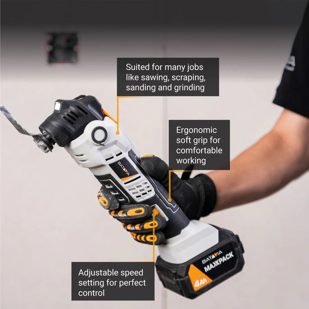 Batavia B.V. | 18V Cordless Anti-Vibration Multitool - Without Battery and Charger - Image 5
