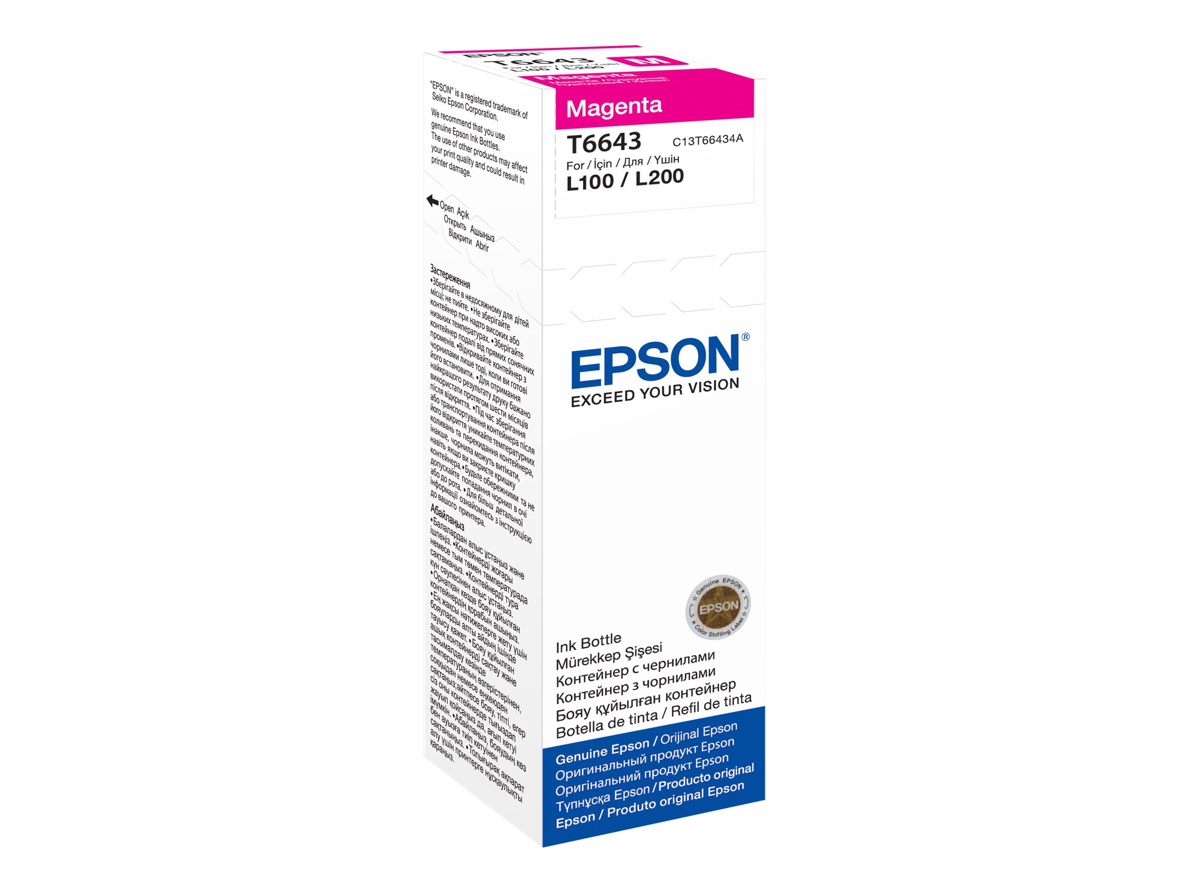 Epson T6643 Ink bottle 70ml | Ink Cartridge | Magenta - Image 3