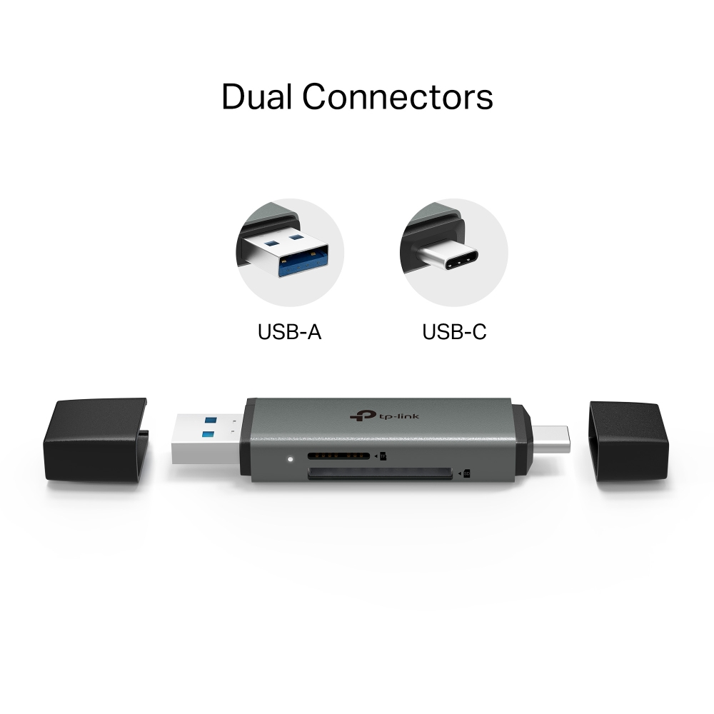 TP-LINK USB 3.0 Type-C&A to SD and microSD 3.0 Card Reader | UA430D - Image 2