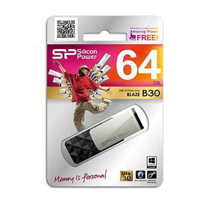 Silicon Power | Blaze B30 | 64 GB | USB 3.0 | Black - Image 8