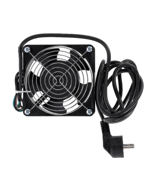 SOMI Networks | Single Fan Unit for wall mount cabinets | VENT-1C | Black | Airflow 450m3 /h; Cable Schuko 1.8 m