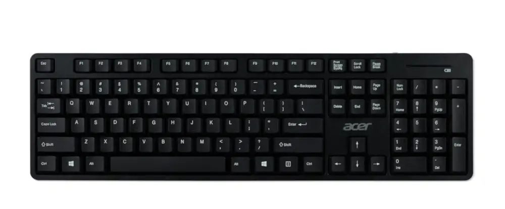 Acer Keyboard and Mouse AAK410 (Retail Pack) | Keyboard and Mouse Set | Wireless | US | Black - Image 2