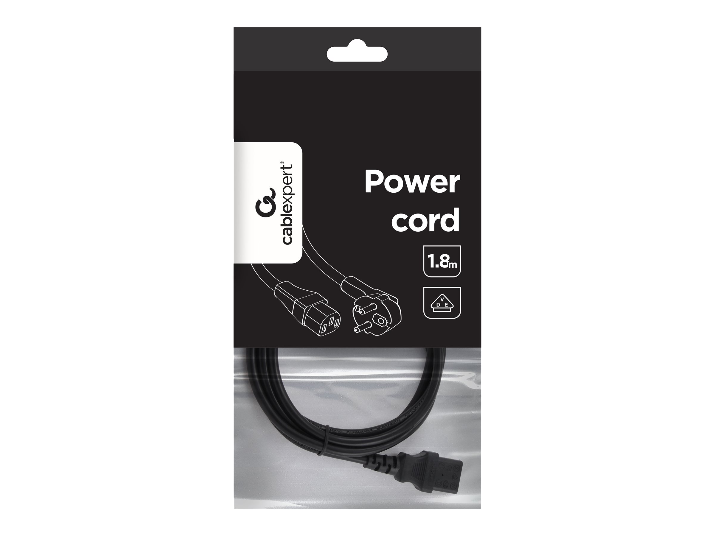 Cablexpert | Power cord (C13), VDE approved | Black - Image 3