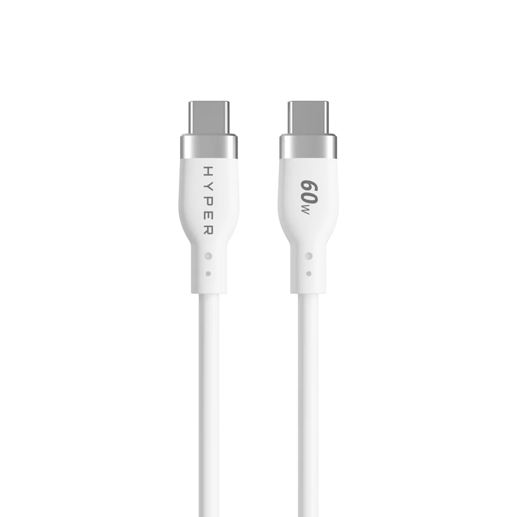 Hyper | HyperJuice USB-C Silicone Charging Cable, 1.5 m, White | HJ4011WHGL