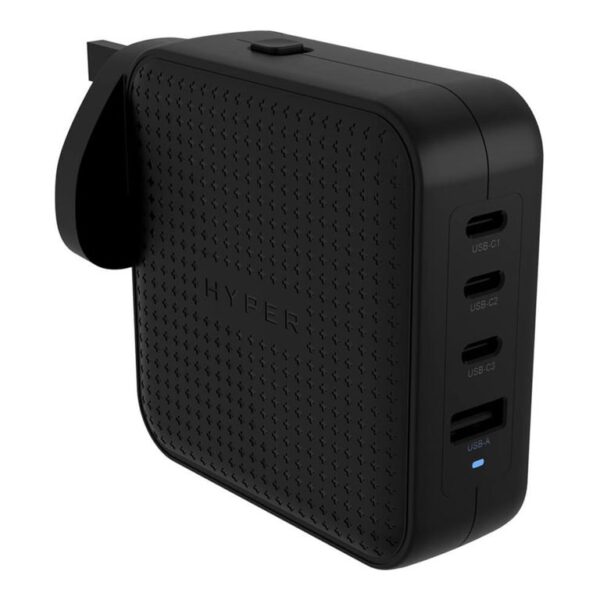 Hyper HyperJuice 100W USB-C GaN Travel Charger (3C+1A) - Black | Hyper