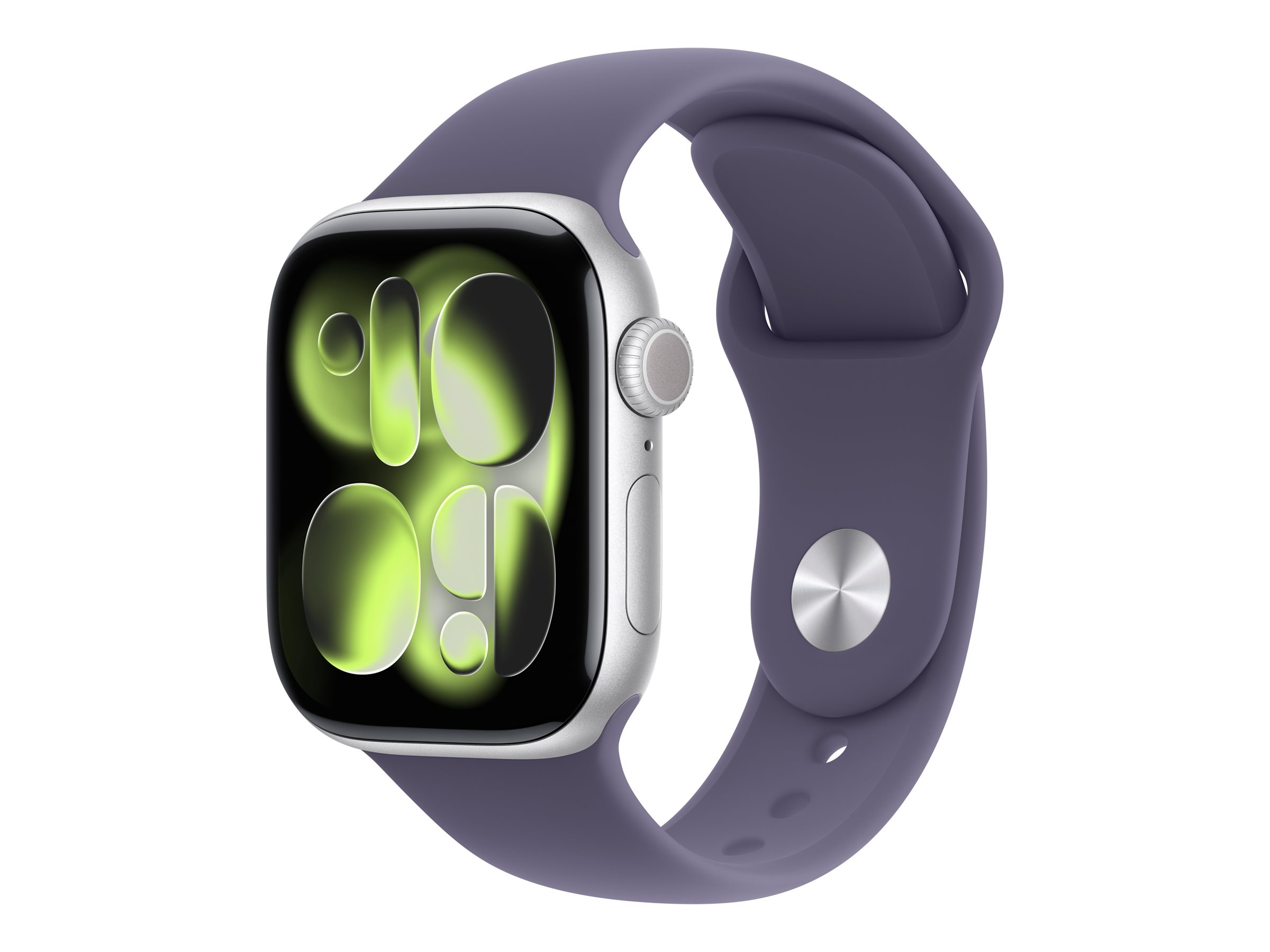 Apple Watch Series 11 GPS 42mm Silver Aluminium Case with Purple Fog Sport Band - S/M | Apple