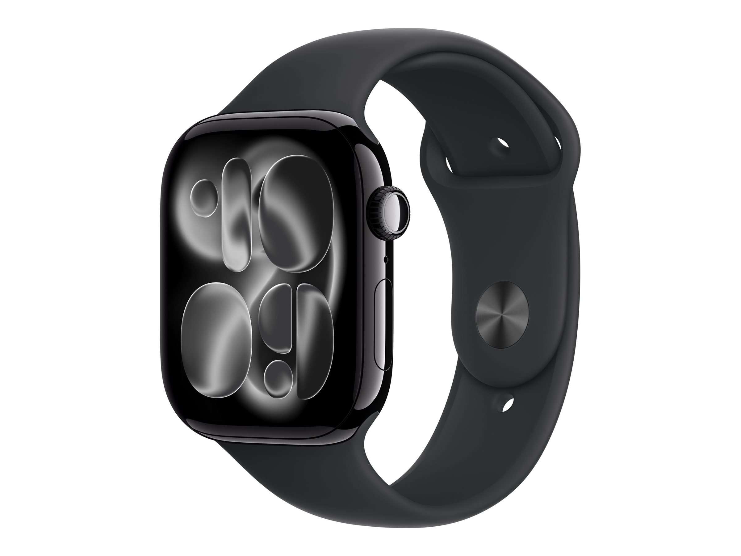 Apple Watch Series 11 GPS 46mm Jet Black Aluminium Case with Black Sport Band - M/L | Apple