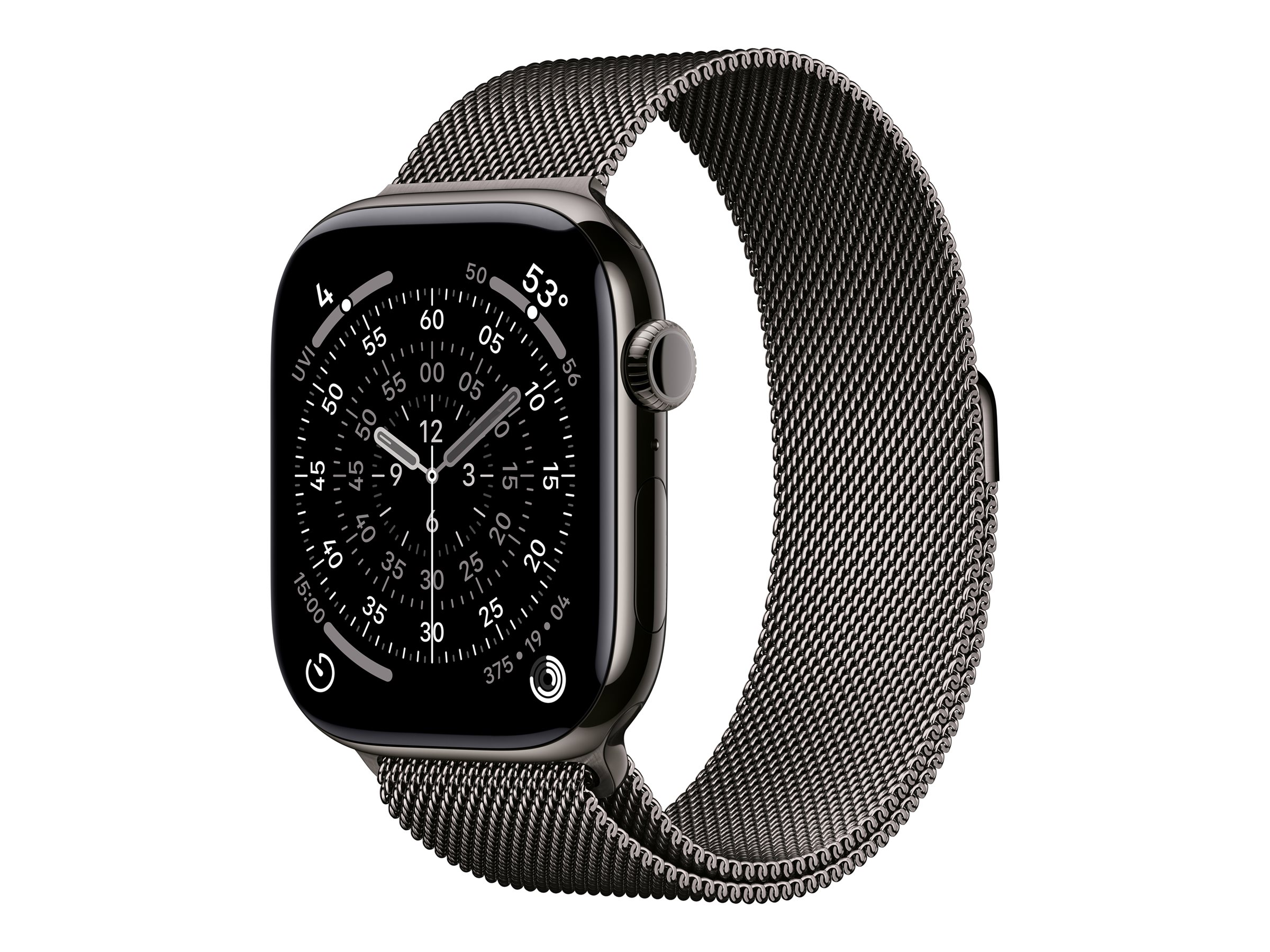 Apple Watch Series 11 GPS + Cellular 46mm Slate Titanium Case with Slate Milanese Loop - M/L | Apple