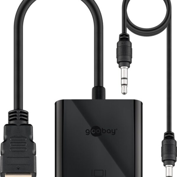 Goobay | HDMI/VGA adapter, nickel plated | 68793 | Black | HDMI male (type A) | VGA female (15-pin)