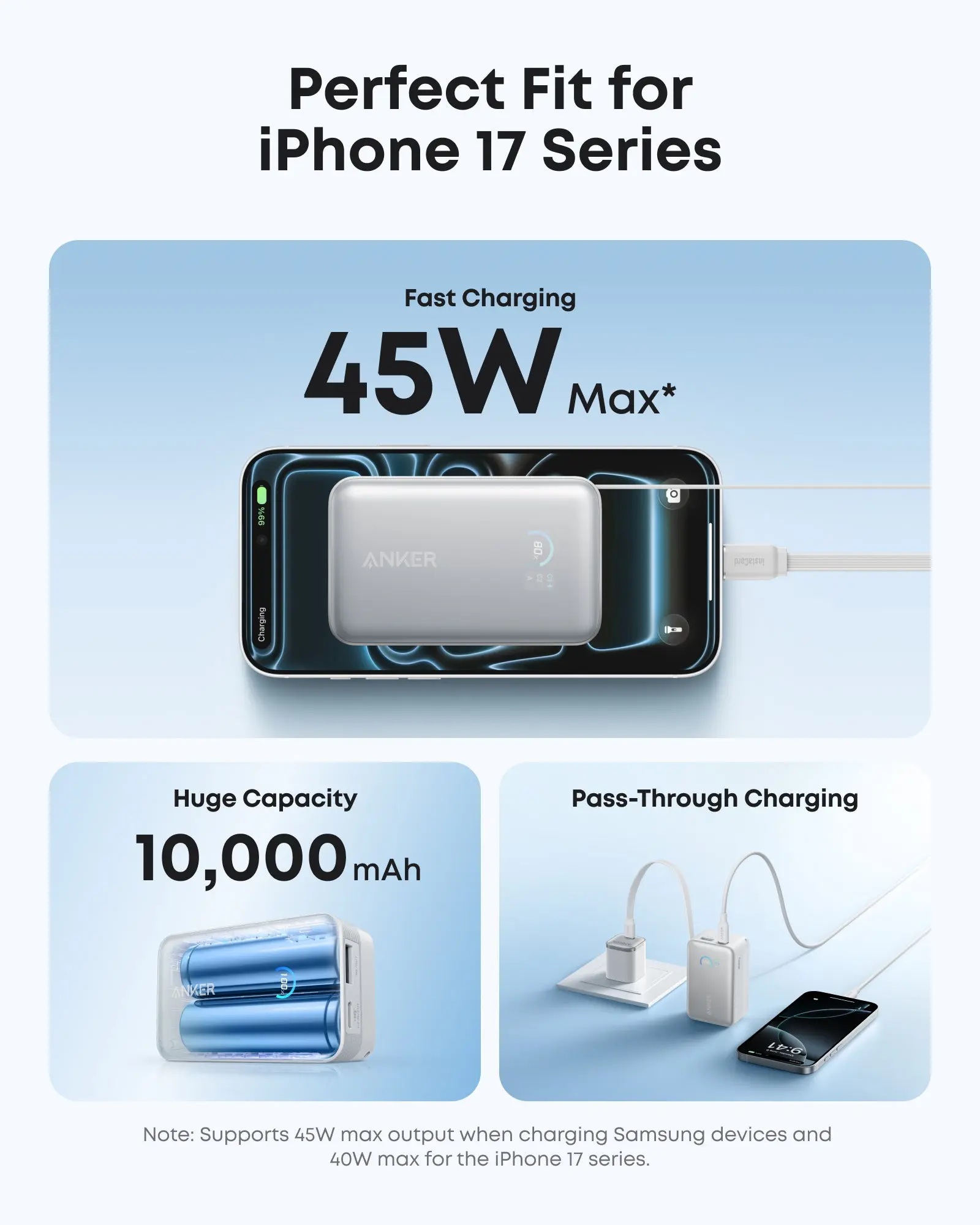 Anker Nano Power Bank 45W with Built-In Retractable USB-C Cable | A1638H11 | 10000 mAh | Black - Image 9