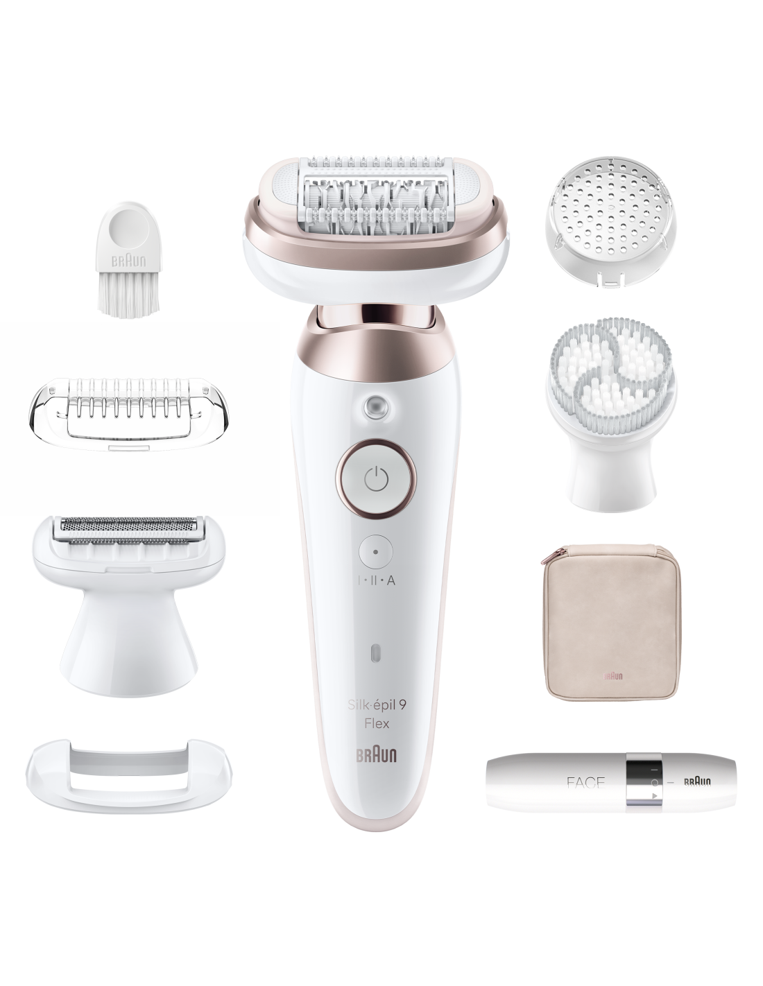 Braun Epilator | SES9-360 Silk épil 9 Flex 3D | Operating time (max) 50 min | Number of power levels 1 | Wet & Dry | White/Rose