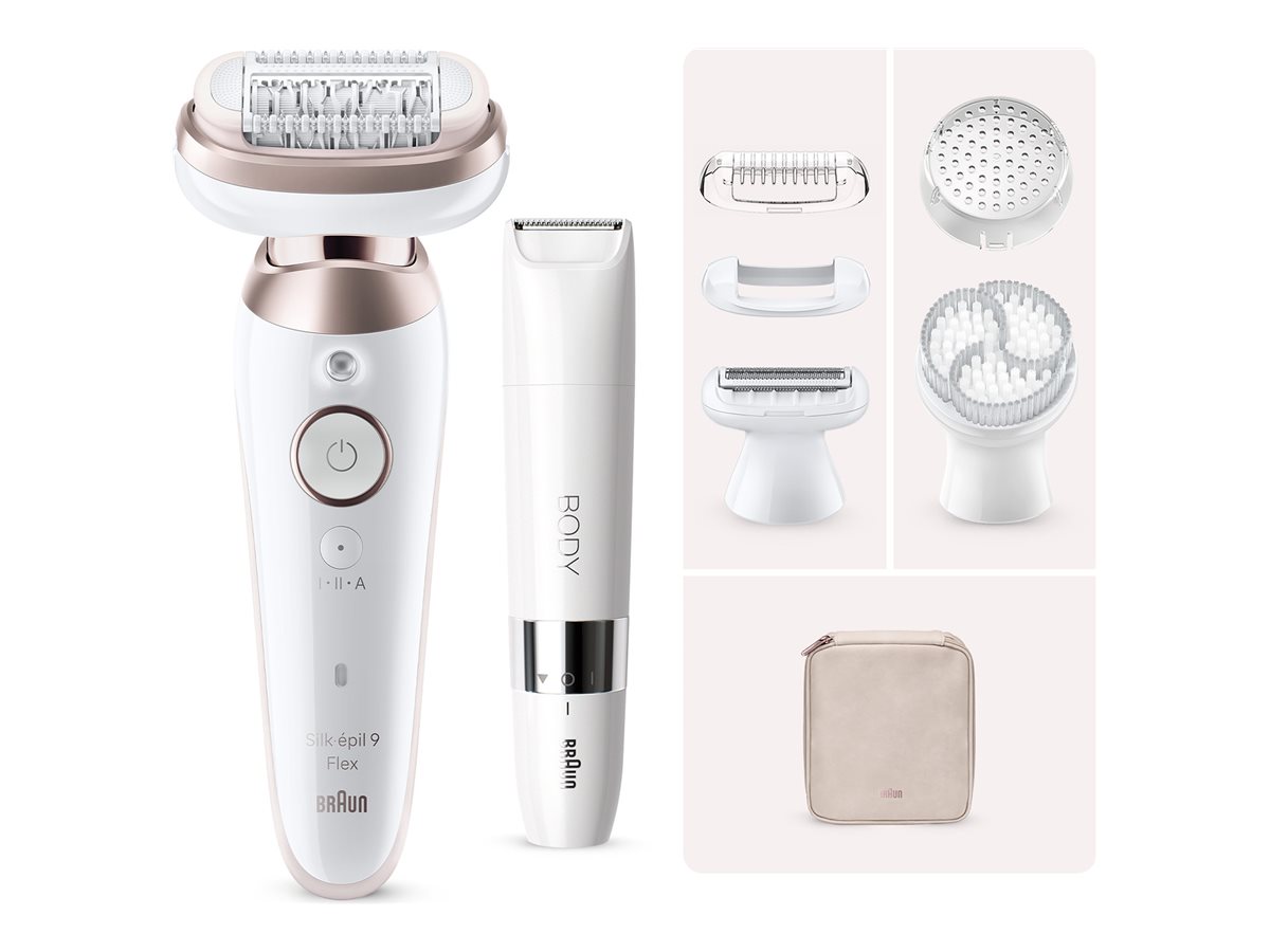 Braun Epilator | SES9-360 Silk épil 9 Flex 3D | Operating time (max) 50 min | Number of power levels 1 | Wet & Dry | White/Rose - Image 2