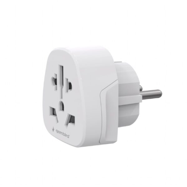 Gembird World to EU power adapter plug, 15 A | A-AC-EUMINTF | Travel adapter