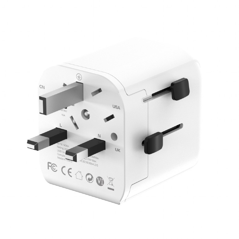 Gembird EU to Universal travel power adapter, 12W | TPA-EU2A12-01-W | 5 V - Image 4