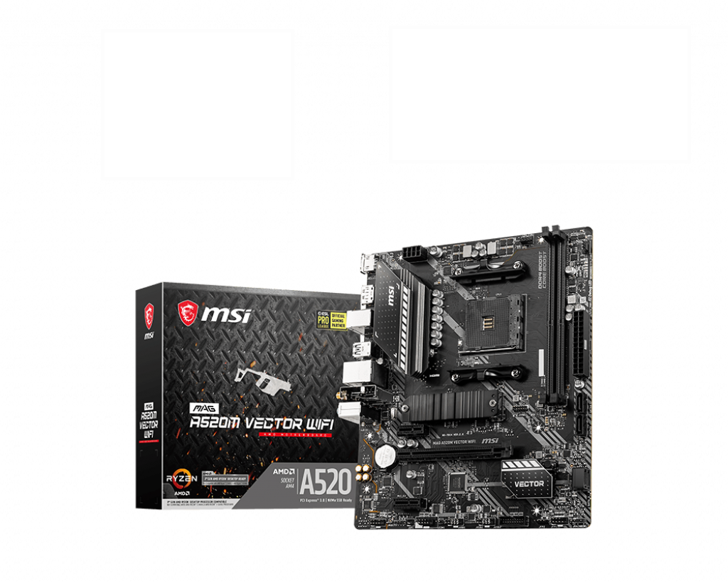 MSI | MAG A520M VECTOR WIFI | Processor family AMD | Processor socket AM4 | DDR4 | Memory slots 2 | Chipset AMD A | Micro ATX