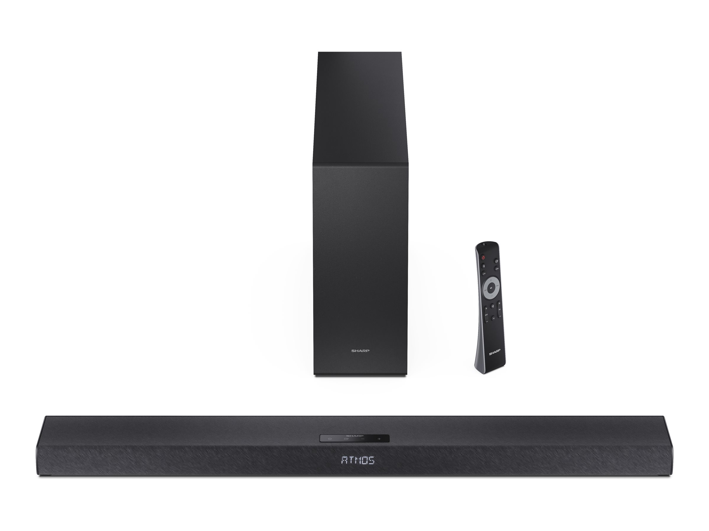 Sharp 2.1ch Ultra-slim Dolby Atmos/DTS Virtual: X Soundbar with Wireless Subwoofer | HT-SBW320 | 360 W | Bluetooth | Black | Wireless connection - Image 3