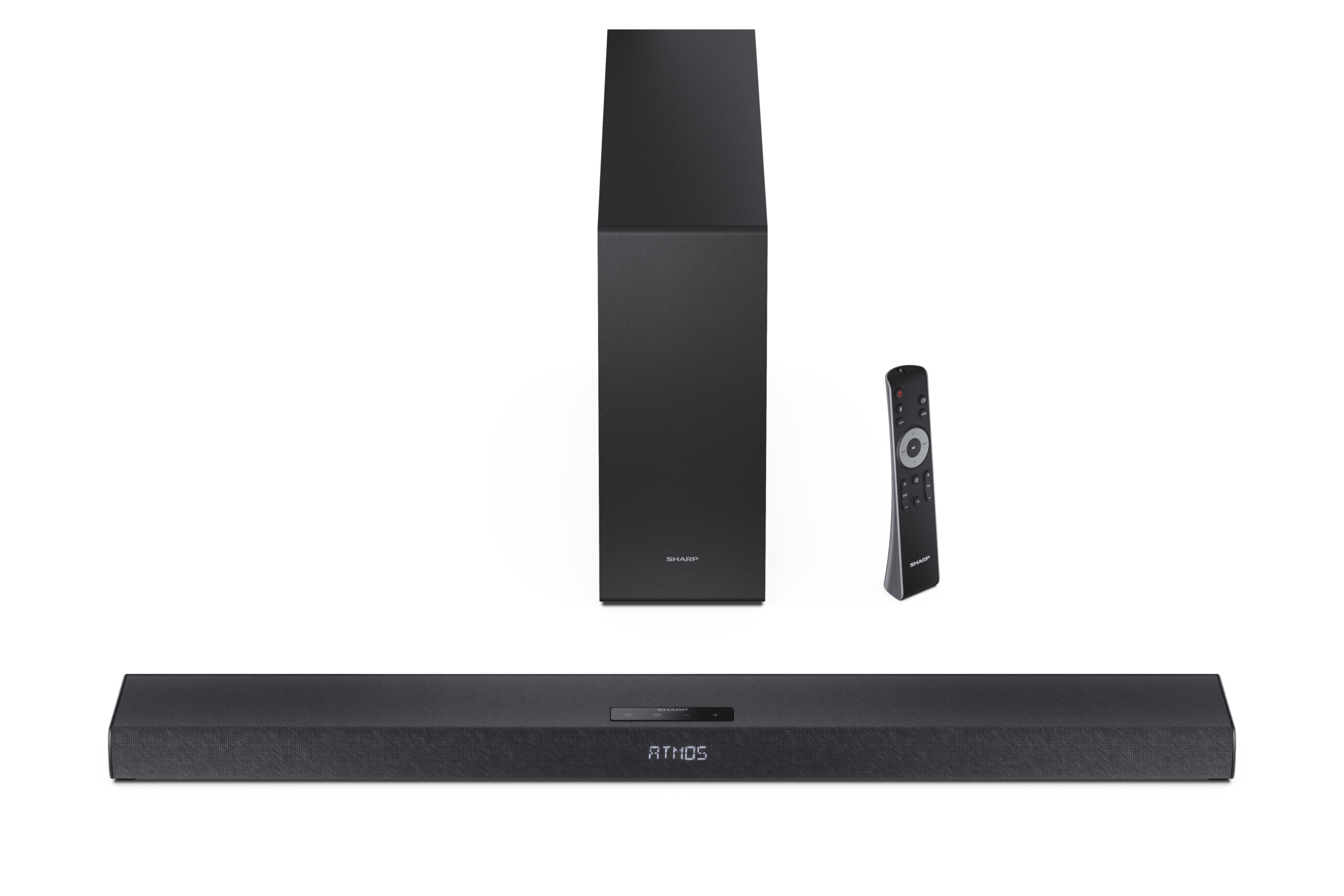 Sharp 2.1ch Ultra-slim Dolby Atmos/DTS Virtual: X Soundbar with Wireless Subwoofer | HT-SBW320 | 360 W | Bluetooth | Black | Wireless connection - Image 4