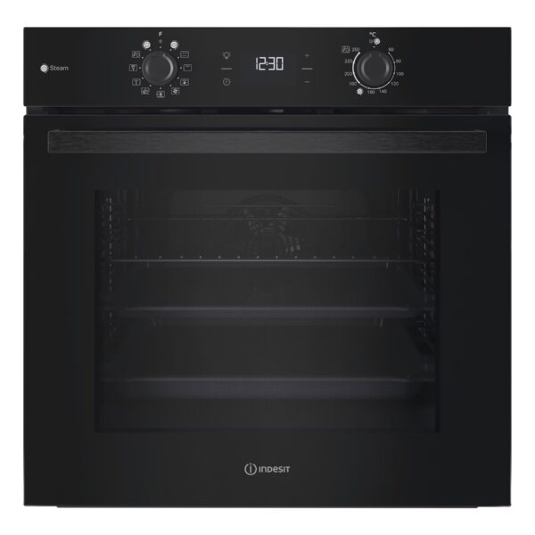 INDESIT Oven | IO K58HS B | 71 L | Electric | Hydrolytic | Electronic | Height 59.5 cm | Width 59.5 cm | Black