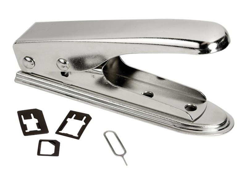 Logilink | 2 in 1 SIM Card Cutter | *For cutting of SIM cards into micro and nano format*Material: Stainless iron*For easy cutting of SIM cards*2x Nano-SIM cards, 1x Micro SIM Card*Adapter and 1x SIM card pin included*Color: Silver/Chrome - Image 3
