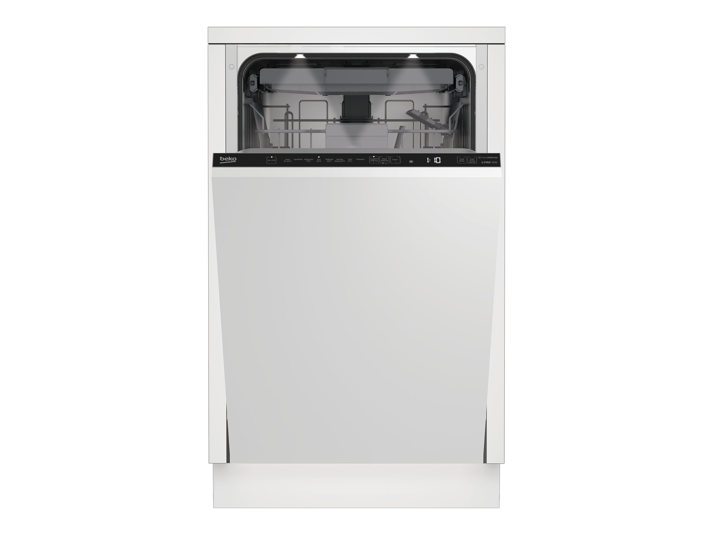 BEKO Dishwasher | BDIS38040Q | Built-in | Width 45 cm | Number of place settings 10 | Number of programs 8 | Energy efficiency class C | Display | White