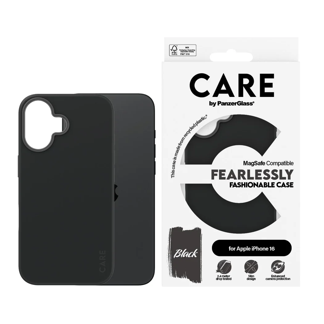CARE Fashionable Case | Back cover | Apple | iPhone 16 | Recycled plastic | Black | MagSafe - Image 5
