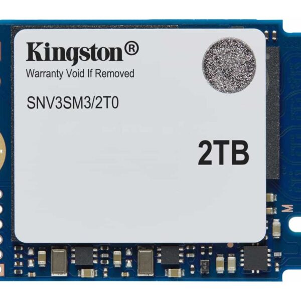 Kingston SSD | NV3 | 2000 GB | SSD form factor M.2 2230 | Solid-state drive interface PCIe 4.0 x4 NVMe | Read speed 6000 MB/s | Write speed 5000 MB/s