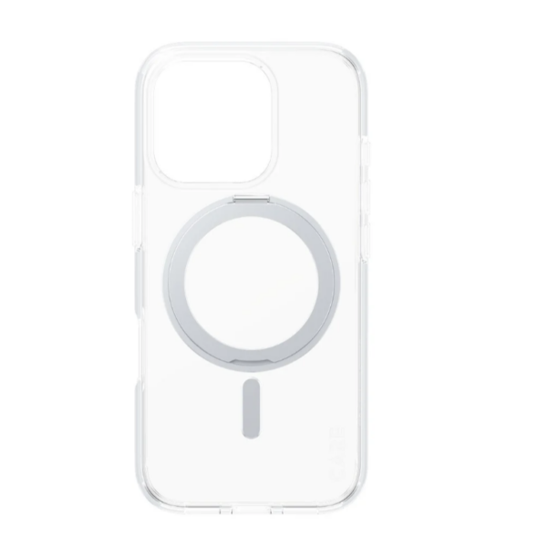 CARE Feature Case | Back cover | Apple | iPhone 16 PRO | Recycled plastic | Silver | Kickstand & MagSafe