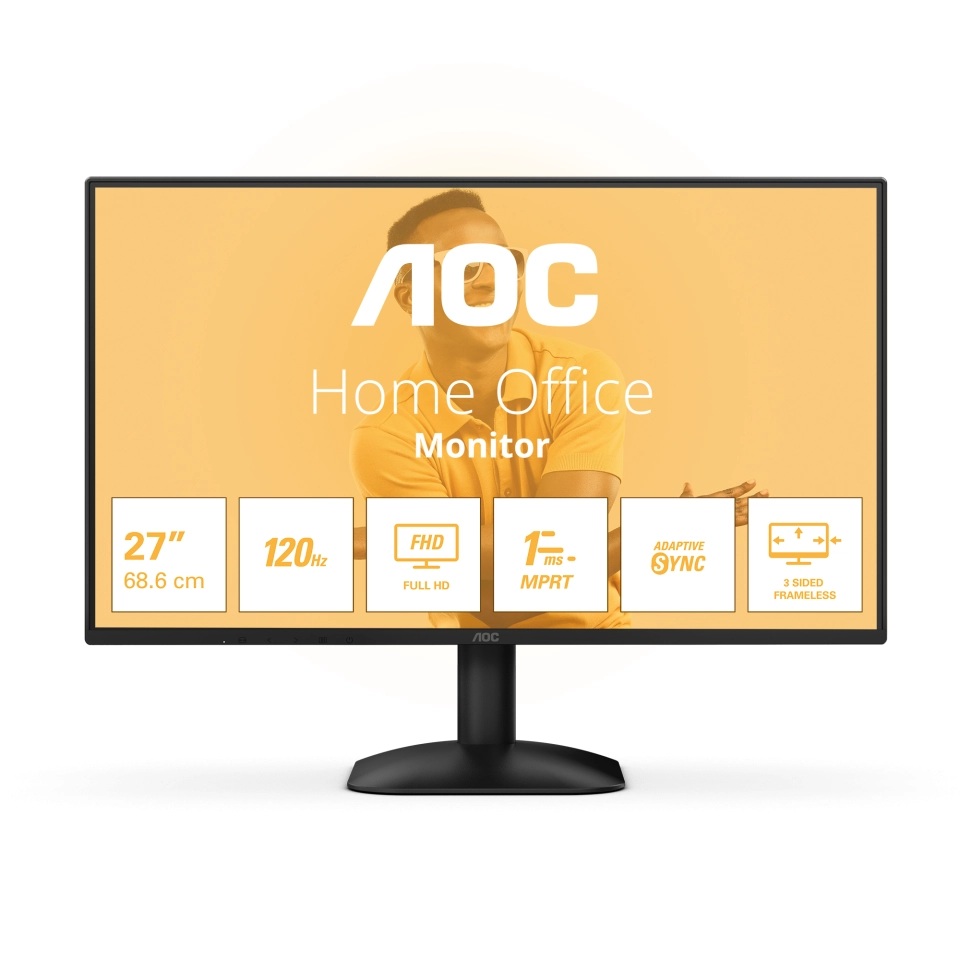 AOC | 27B31H | 27 " | IPS | FHD | 16:9 | 120 Hz | 1 ms | 1920 x 1080 pixels | 300 cd/m² | HDMI ports quantity 1 | Black - Image 2