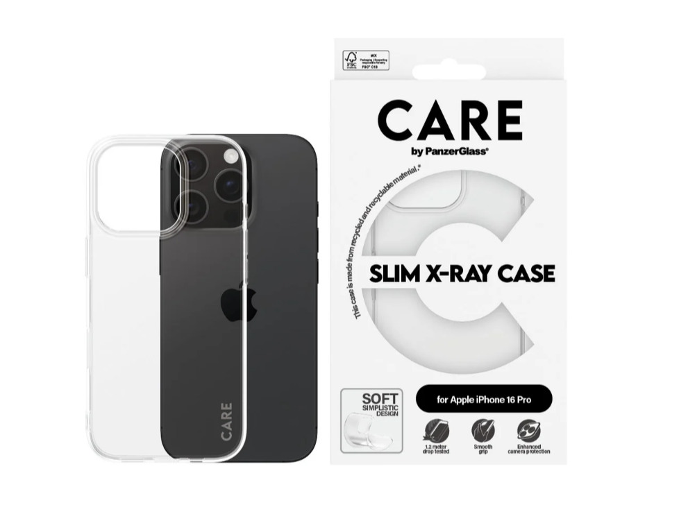 CARE Fashionable Case | Back cover | Apple | iPhone 16 PRO | Recycled plastic | Transparent | X-Ray Soft Basic - Image 5