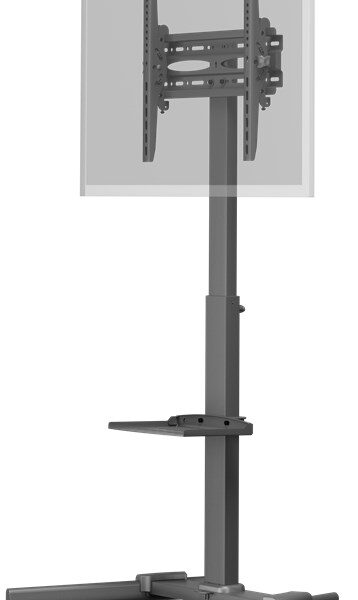 Goobay Floor stand | TV Presentation Stand Basic, Size L | Height adjustment | 37-70 " | Maximum weight (capacity) 35 kg | Black