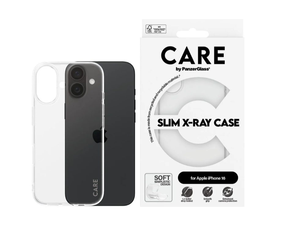 CARE Fashionable Case | Back cover | Apple | iPhone 16 | Recycled plastic | Transparent | X-Ray Soft Basic - Image 5