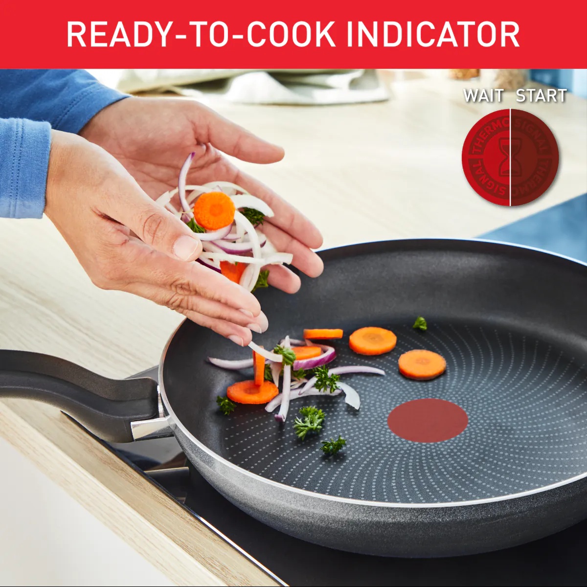 TEFAL Pan | H0560742 | Frying | Diameter 30 cm | Suitable for induction hob | Fixed handle | Black - Image 4
