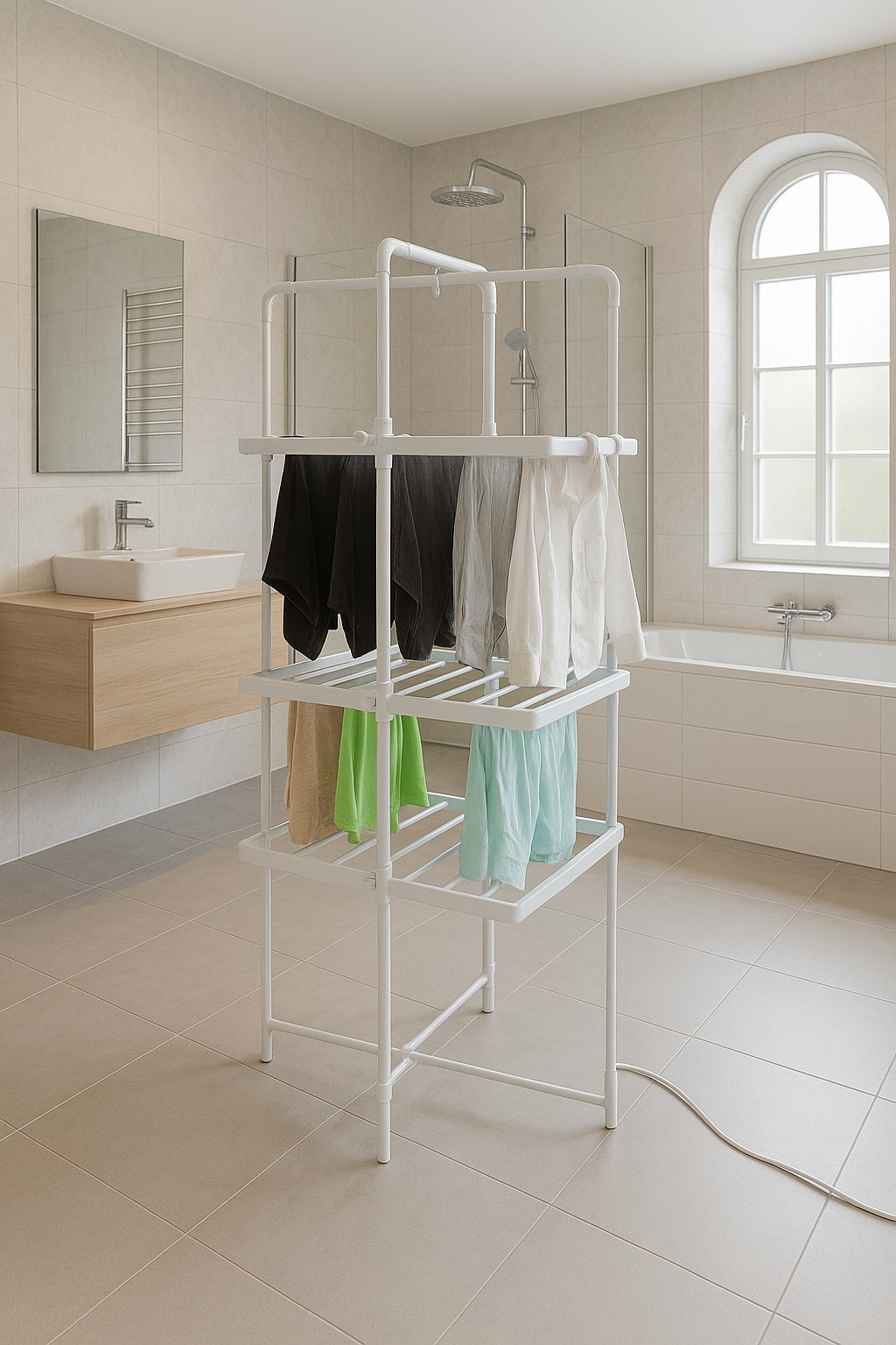 Adler | Foldable Electric Clothes Dryer | AD 7829 | 300 W | Silver/White - Image 14