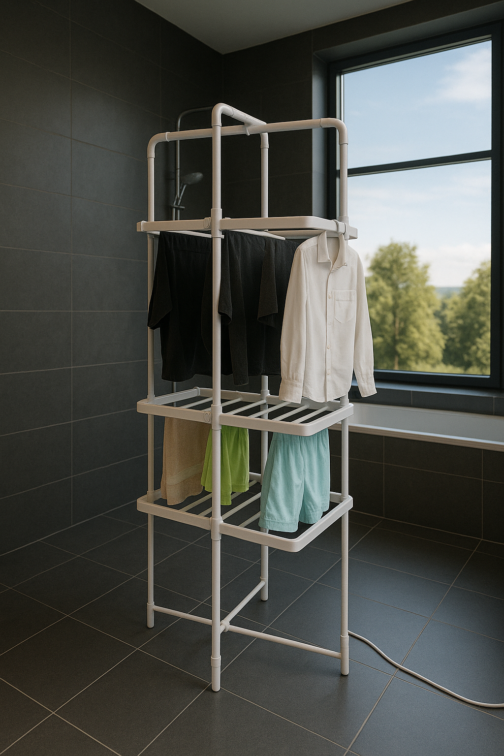 Adler | Foldable Electric Clothes Dryer | AD 7829 | 300 W | Silver/White - Image 15