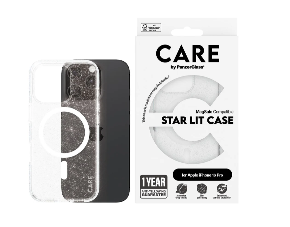 CARE Flagship Case | Back cover | Apple | iPhone 16 Pro | Recycled plastic | White | Urban Combat Star Lit with MagSafe - Image 5