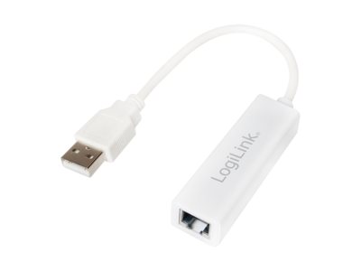 Logilink | Fast Ethernet USB 2.0 to RJ45 Adapter: | 0.115 m | White | USB-A to RJ45 - Image 3