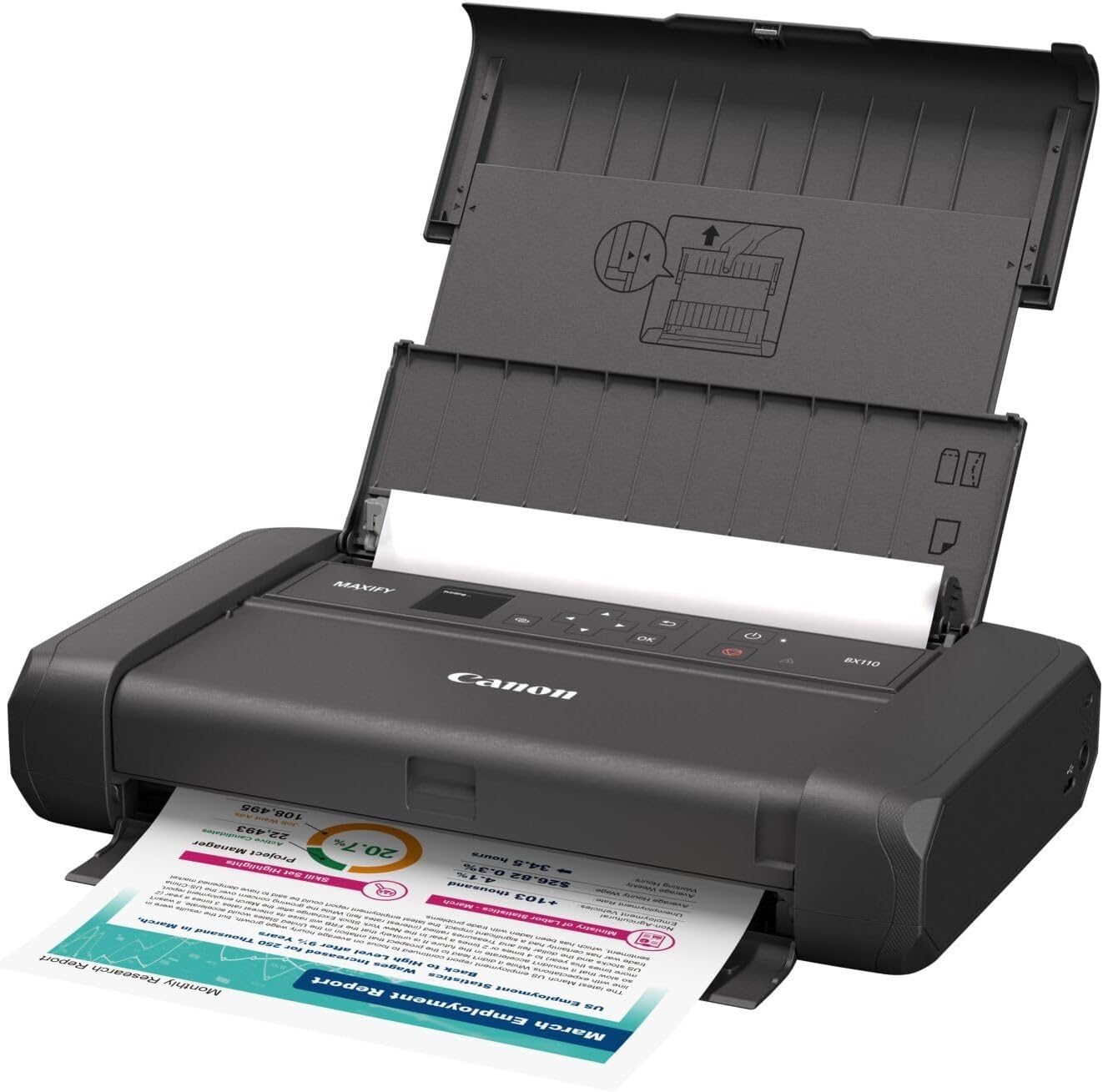 Canon MAXIFY BX110 with battery | Colour | Inkjet | Printer | Maximum ISO A-series paper size A4 | Black - Image 3
