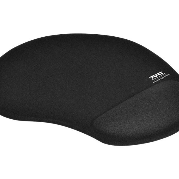 PORT CONNECT | Ergonomic Mouse Pad | 200 x 230 x 20 mm | Black