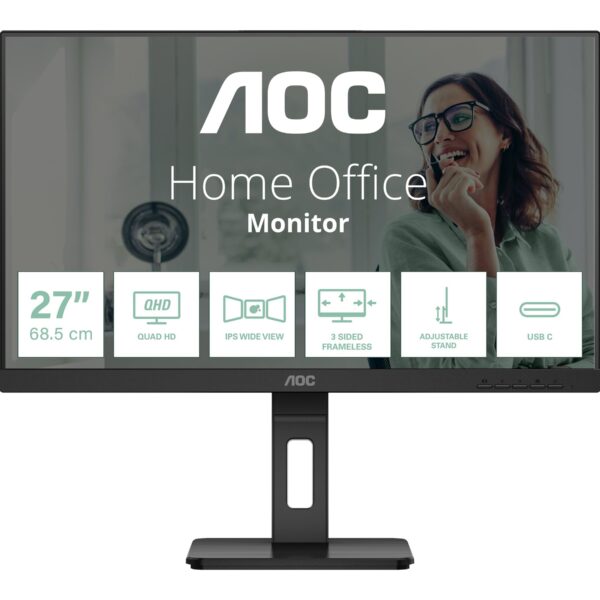 AOC | Q27P3CV | 27 " | IPS | 100 Hz | 4 ms | 2560 x 1440 pixels | 350 cd/m² | HDMI ports quantity 2 | Black