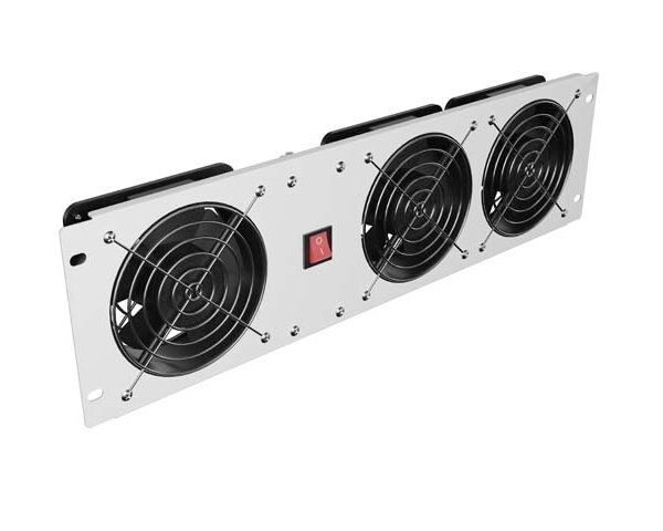 Lanberg Vertical Ventilation Panel 19" 3U for Rack three Fans 230V | AK-1506-S | Grey