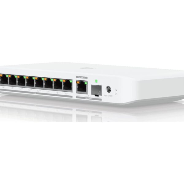 Ubiquiti Flexible, 8-port 2.5 GbE PoE++ switch with a 10 GbE RJ45/SFP+ combination uplink port | USW-Flex-2.5G-8-PoE | Managed | Wall-mountable/Desktop