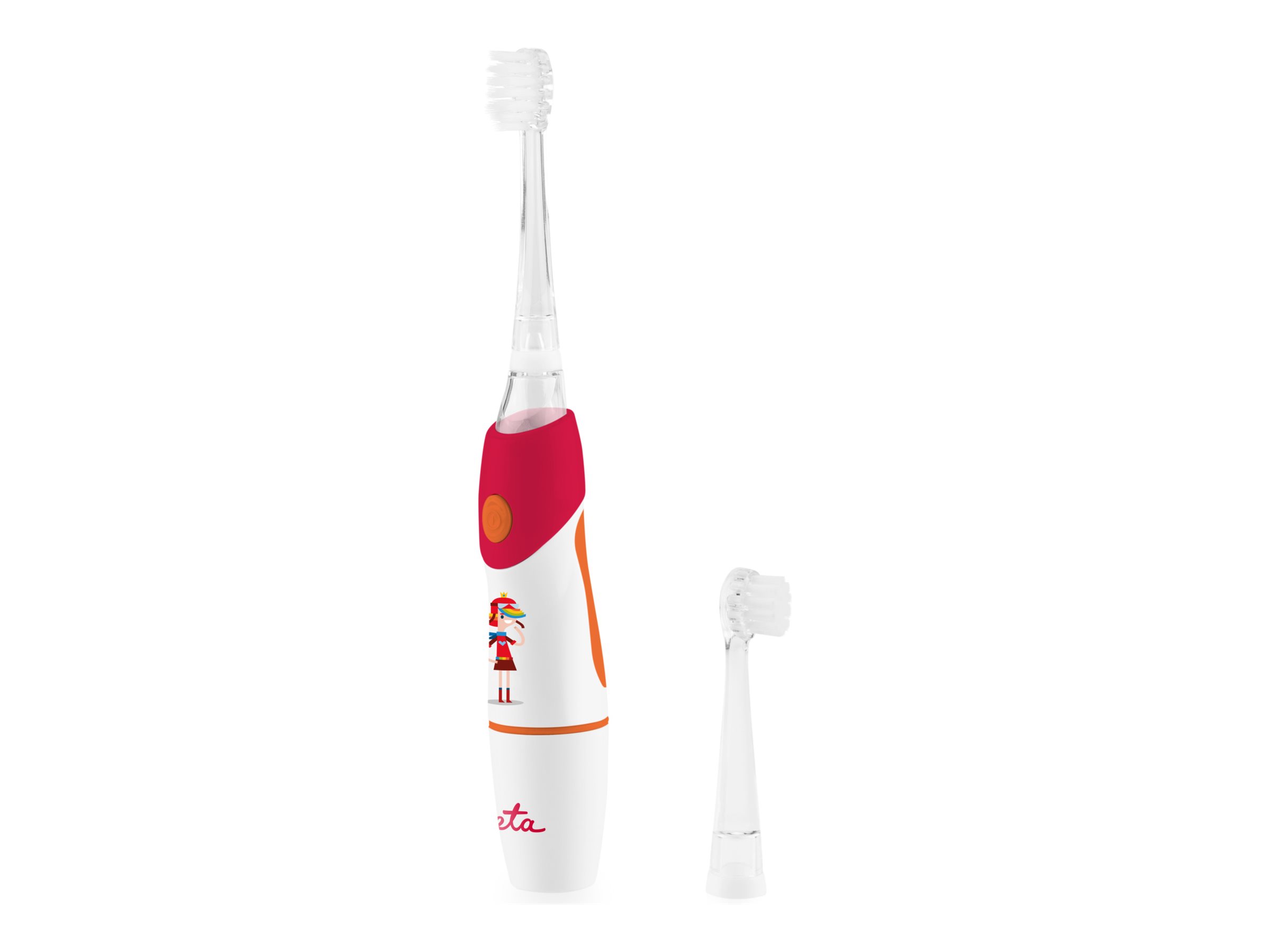 ETA Toothbrush | Sonetic ETA071090030 | Battery operated | For kids | Number of brush heads included 2 | Number of teeth brushing modes 1 | Red/White - Image 2