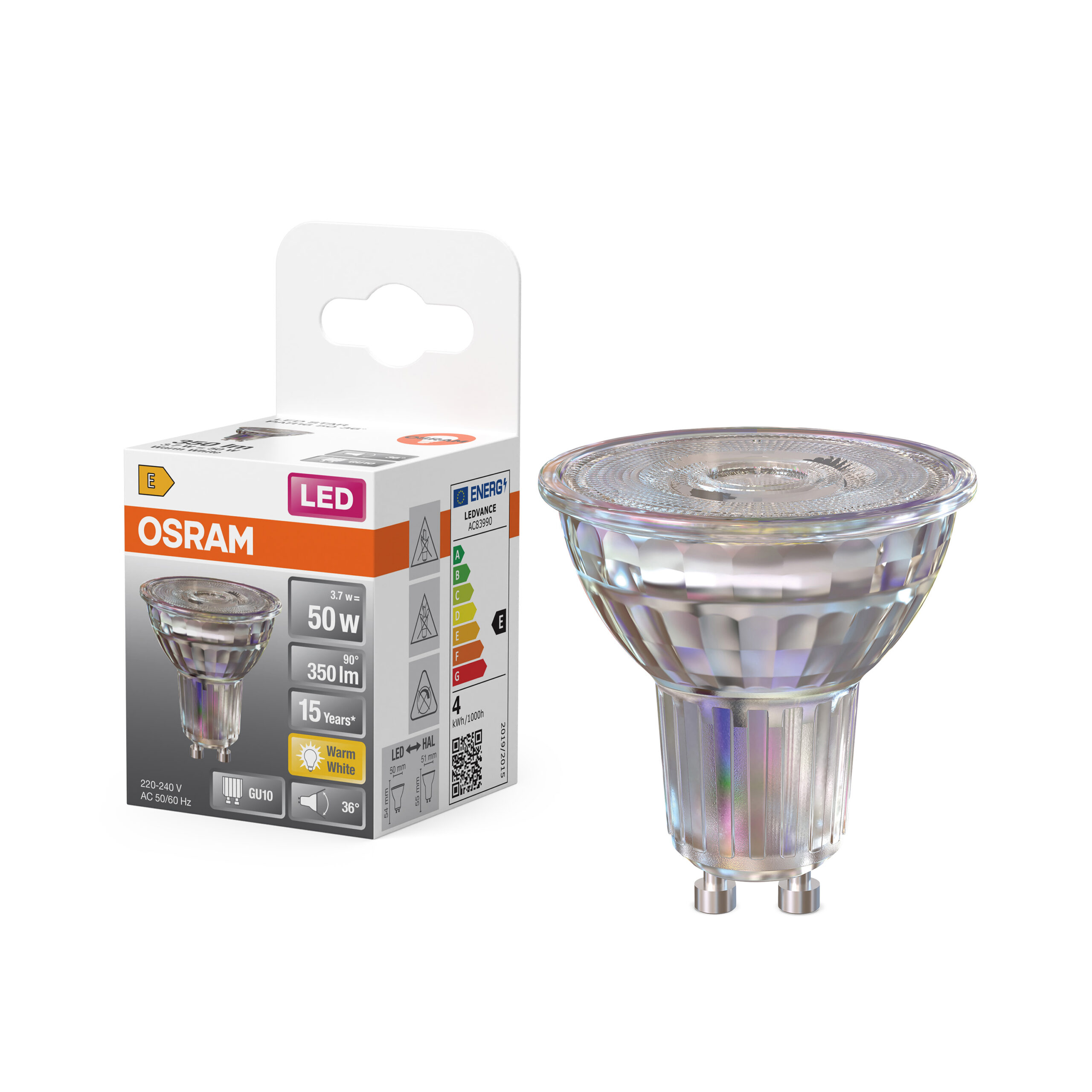 Osram Parathom Reflector | GU10 | 3.7 W | Warm White - Image 3