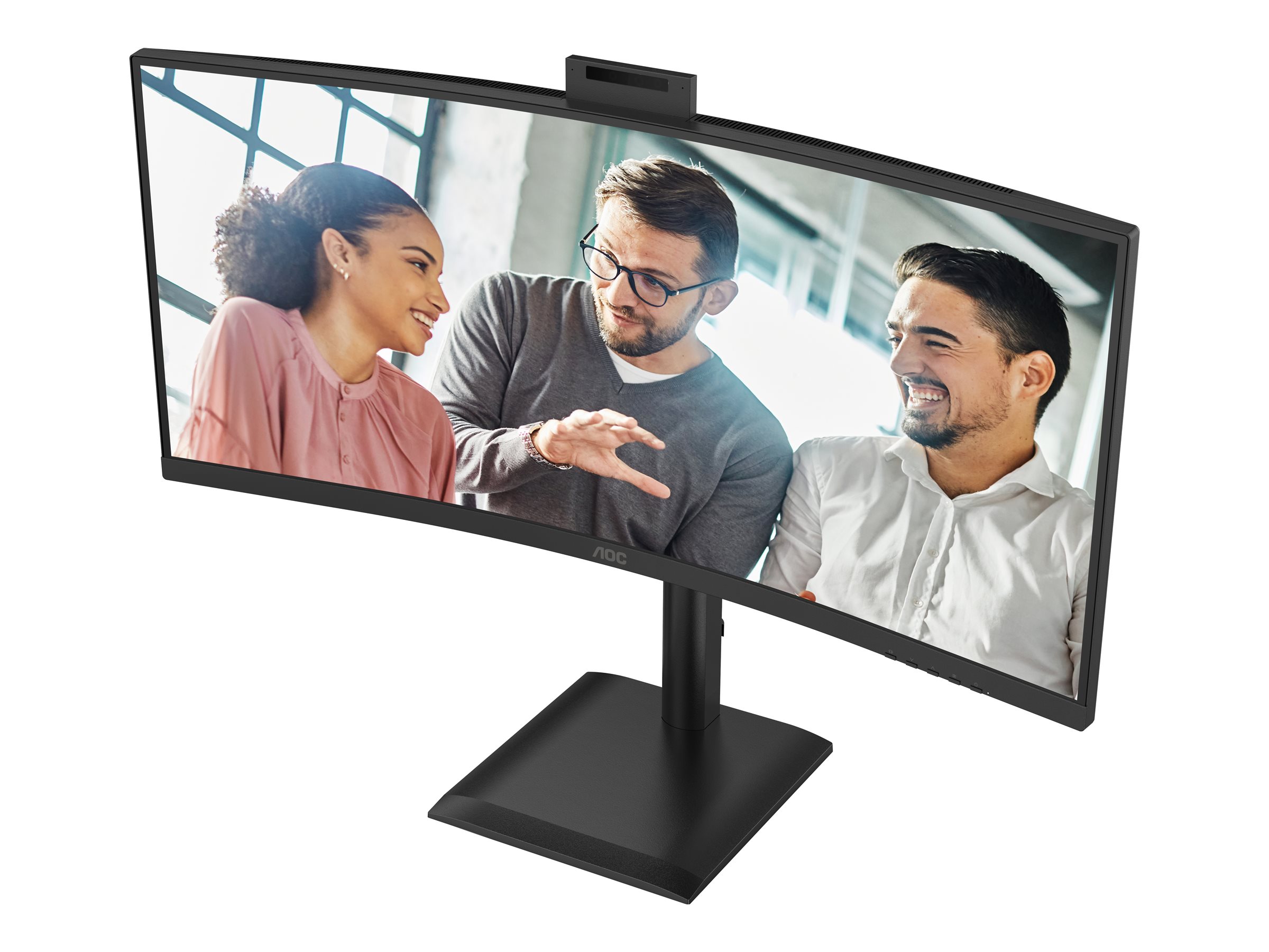 AOC | CU34E4CW | 34 " | VA | UWQHD | 120 Hz | 4 ms | 3440 x 1440 pixels | 350 cd/m² | HDMI ports quantity 2 | Black - Image 2