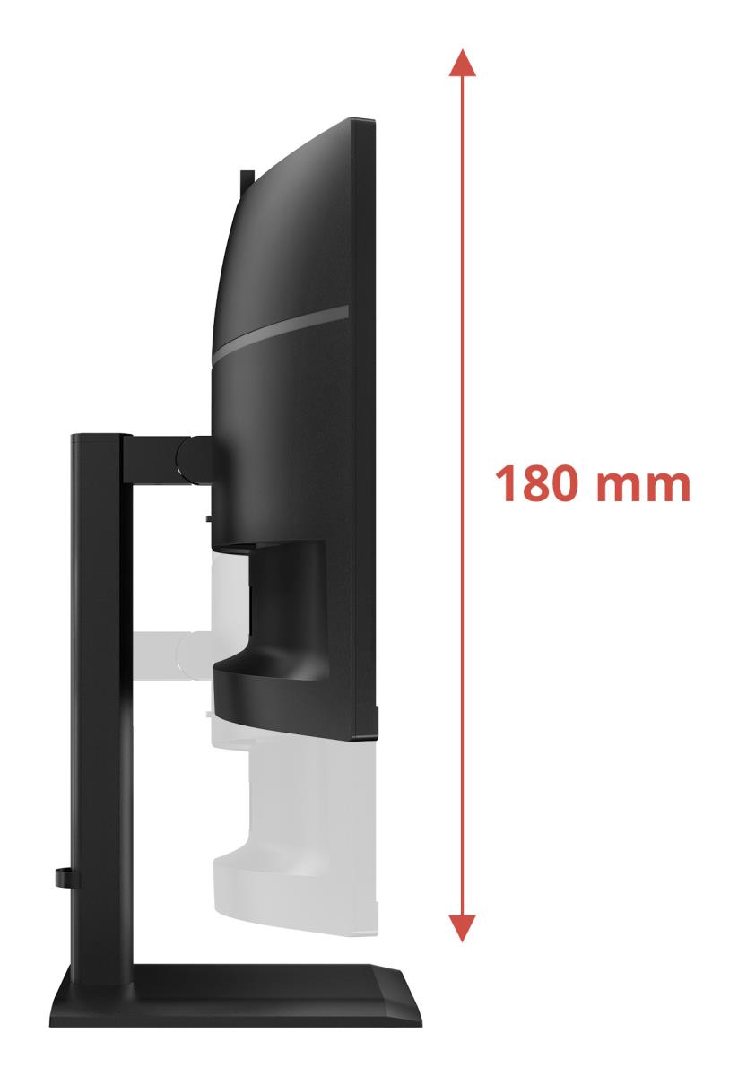 AOC | CU34E4CW | 34 " | VA | UWQHD | 120 Hz | 4 ms | 3440 x 1440 pixels | 350 cd/m² | HDMI ports quantity 2 | Black - Image 3