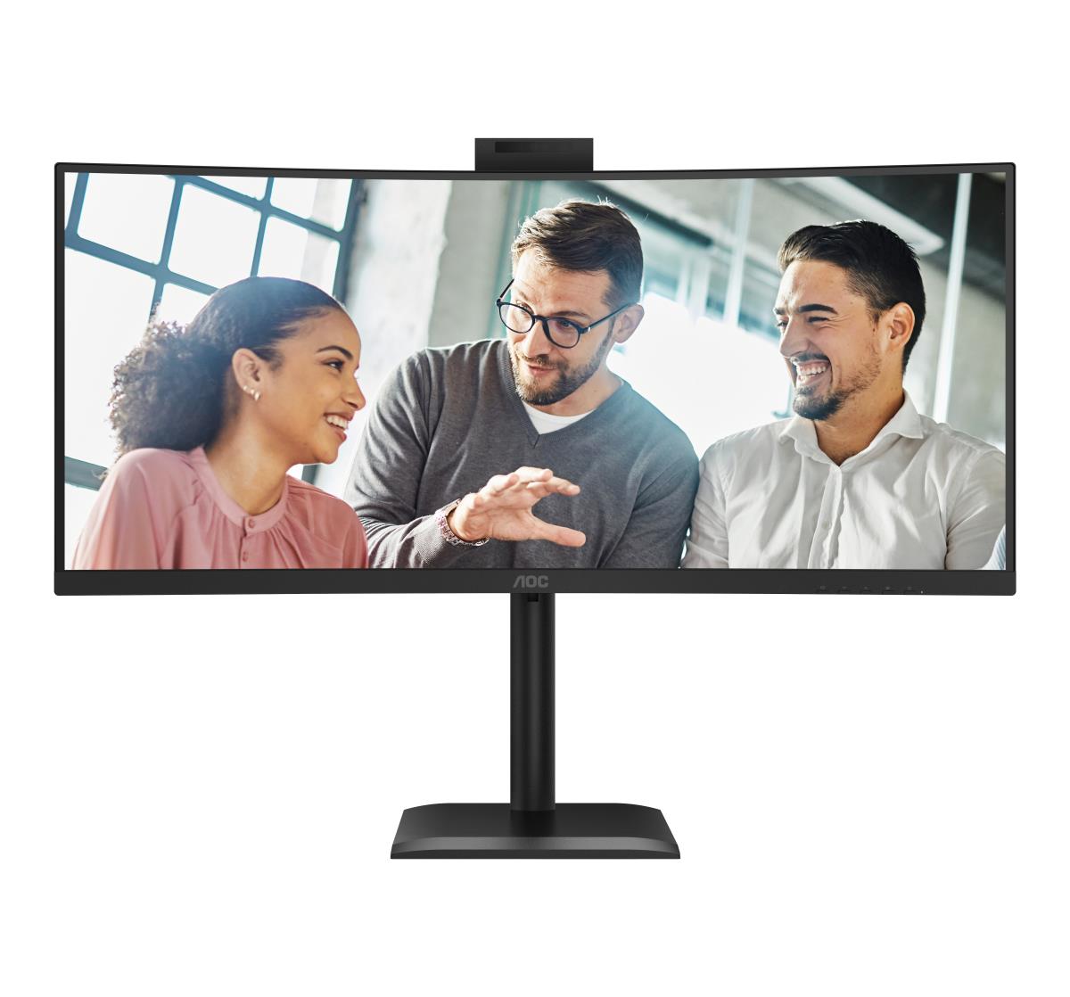 AOC | CU34E4CW | 34 " | VA | UWQHD | 120 Hz | 4 ms | 3440 x 1440 pixels | 350 cd/m² | HDMI ports quantity 2 | Black - Image 7