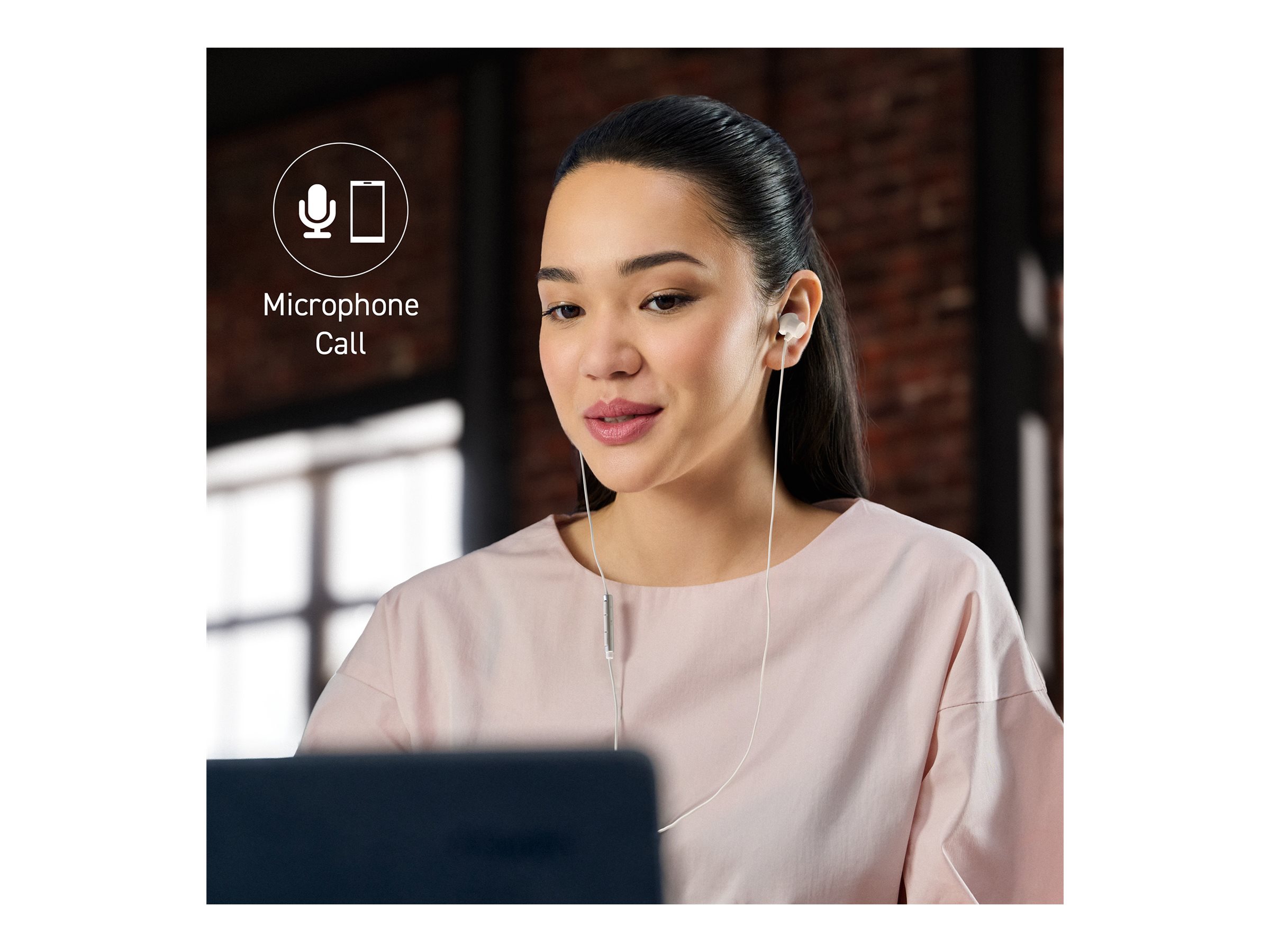 Panasonic Earphones | RP-TCM225DEW | Wired | In-Ear | Microphone | White - Image 2