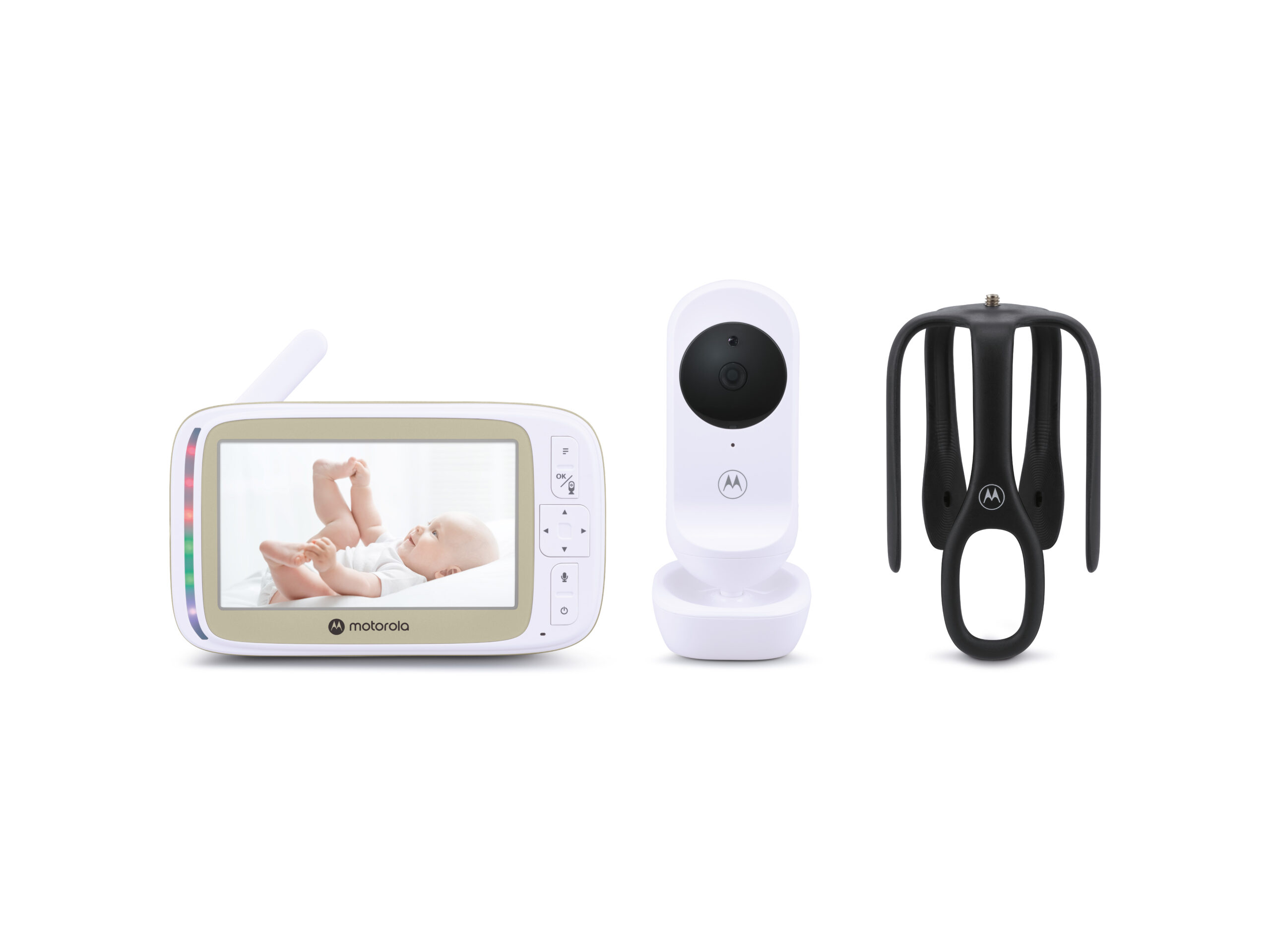 Motorola 5.0” Wi-Fi Video Baby Monitor with Stargrip Crib Mount | VM45 Connect | White - Image 4