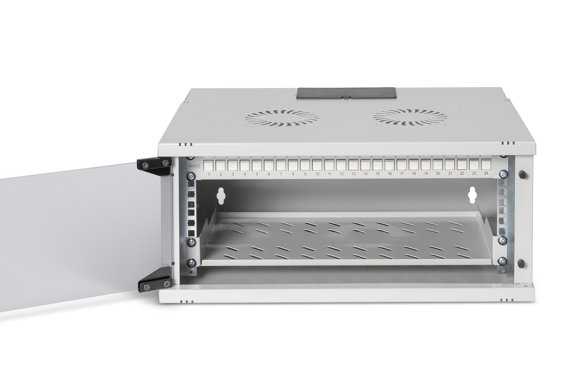 Digitus SOHO Pro network set, 483 mm (19"), 4U, 540 x 400 mm | DN-49200-SET | Light Grey - Image 2