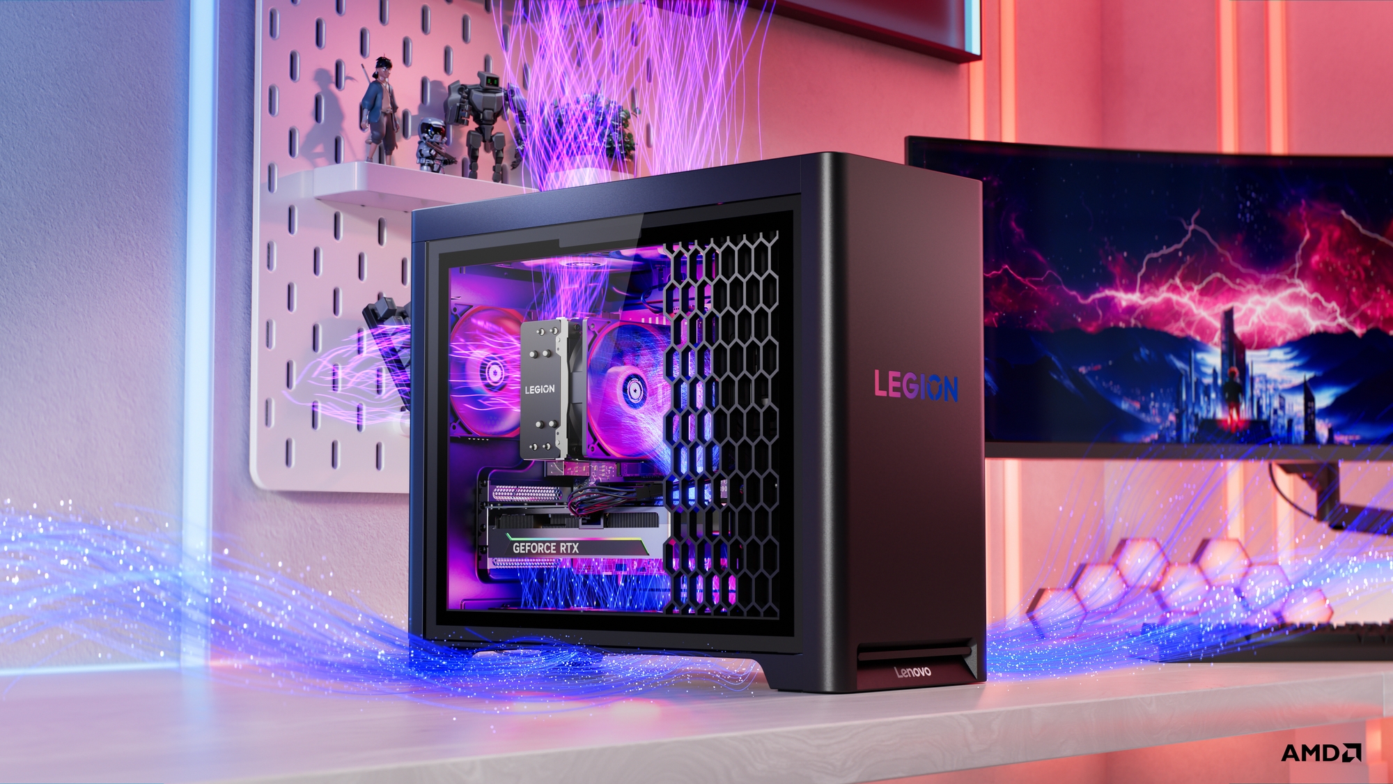 Lenovo Legion | T5 30AGB10 | Desktop | Tower | AMD Ryzen 7 | 7700X | 32 (2x16GB) GB | UDIMM DDR5 | 2000 GB | NVIDIA GeForce RTX 5070 | No Optical drive | No keyboard | Windows 11 Pro | Warranty 24 month(s) - Image 18